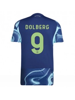 Billige Ajax Kasper Dolberg #9 Bortedrakt 2025-26 Kortermet
